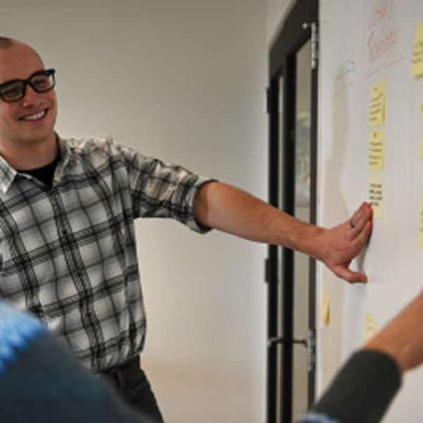 Man at whiteboard
